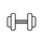 dumbbell icon with transparent background